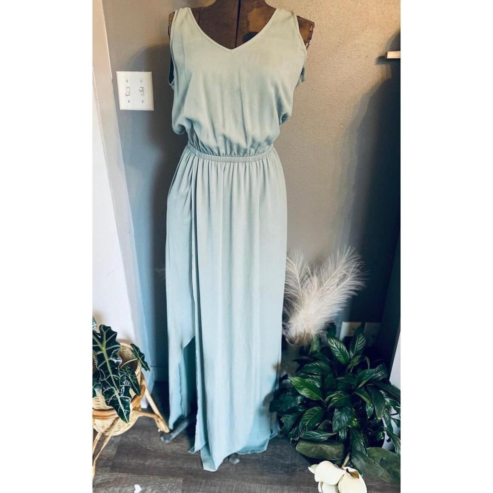 SHOW ME YOUR MUMU Kendall Maxi Dress sage green bridesmaid dress size XS‎